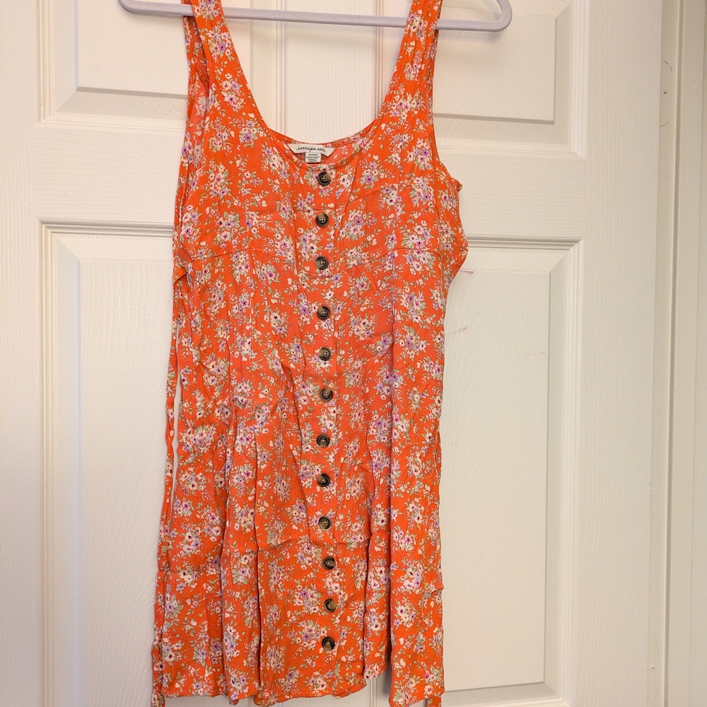 American Eagle Outfitters Orange Floral Dress